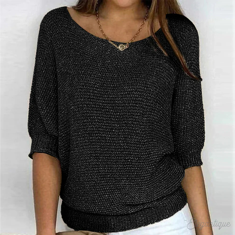 Louisa chic cable-detail jumper
