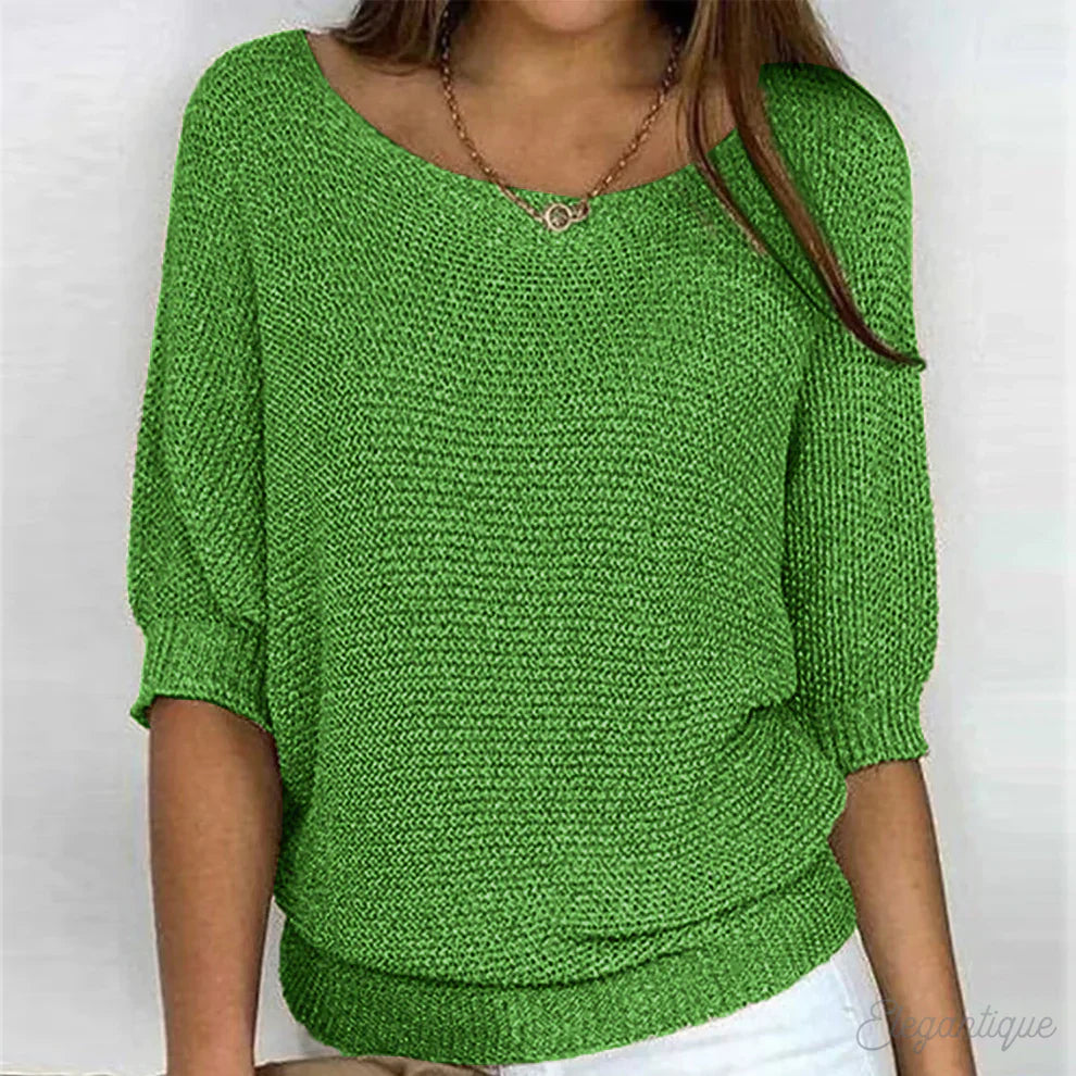 Louisa chic cable-detail jumper