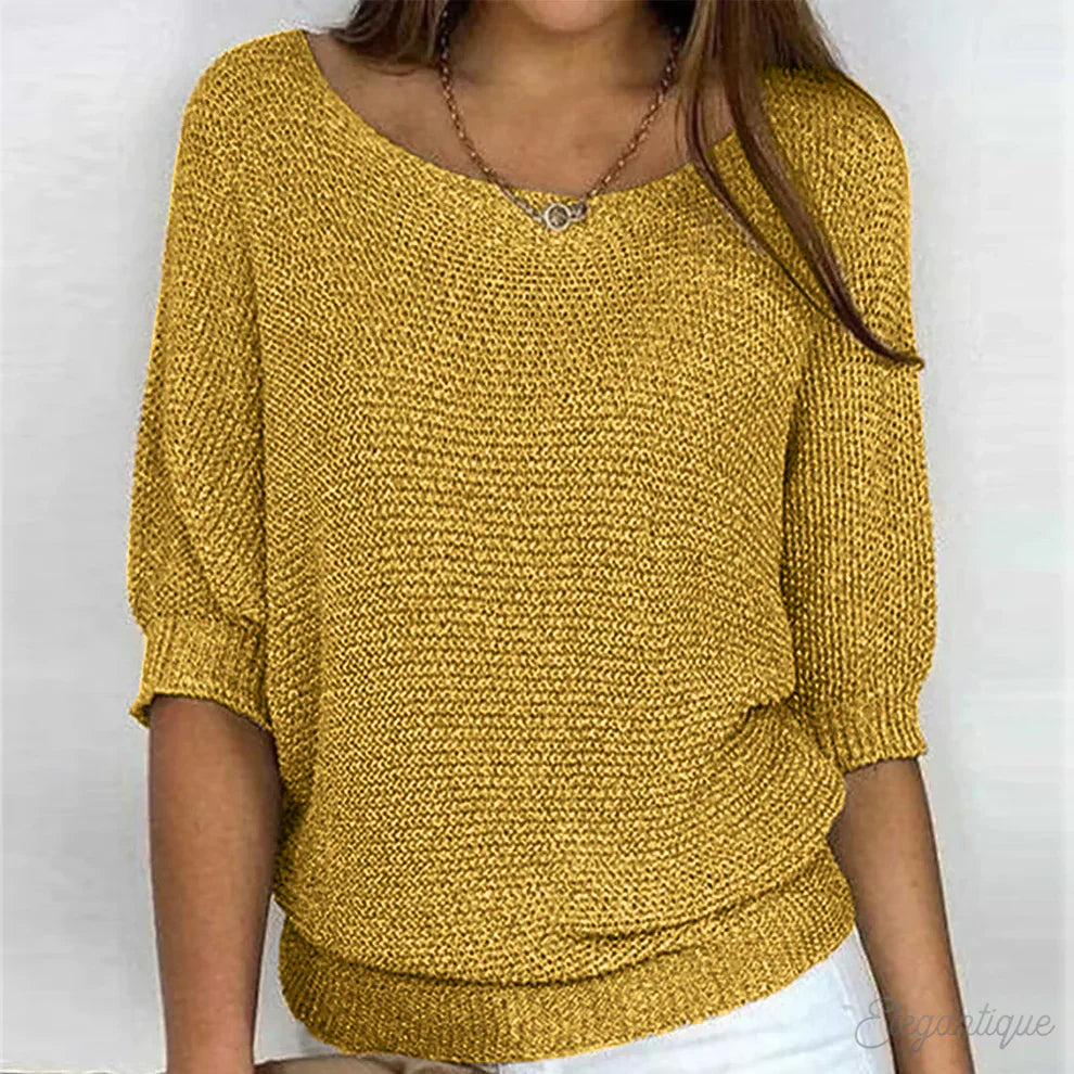 Louisa chic cable-detail jumper