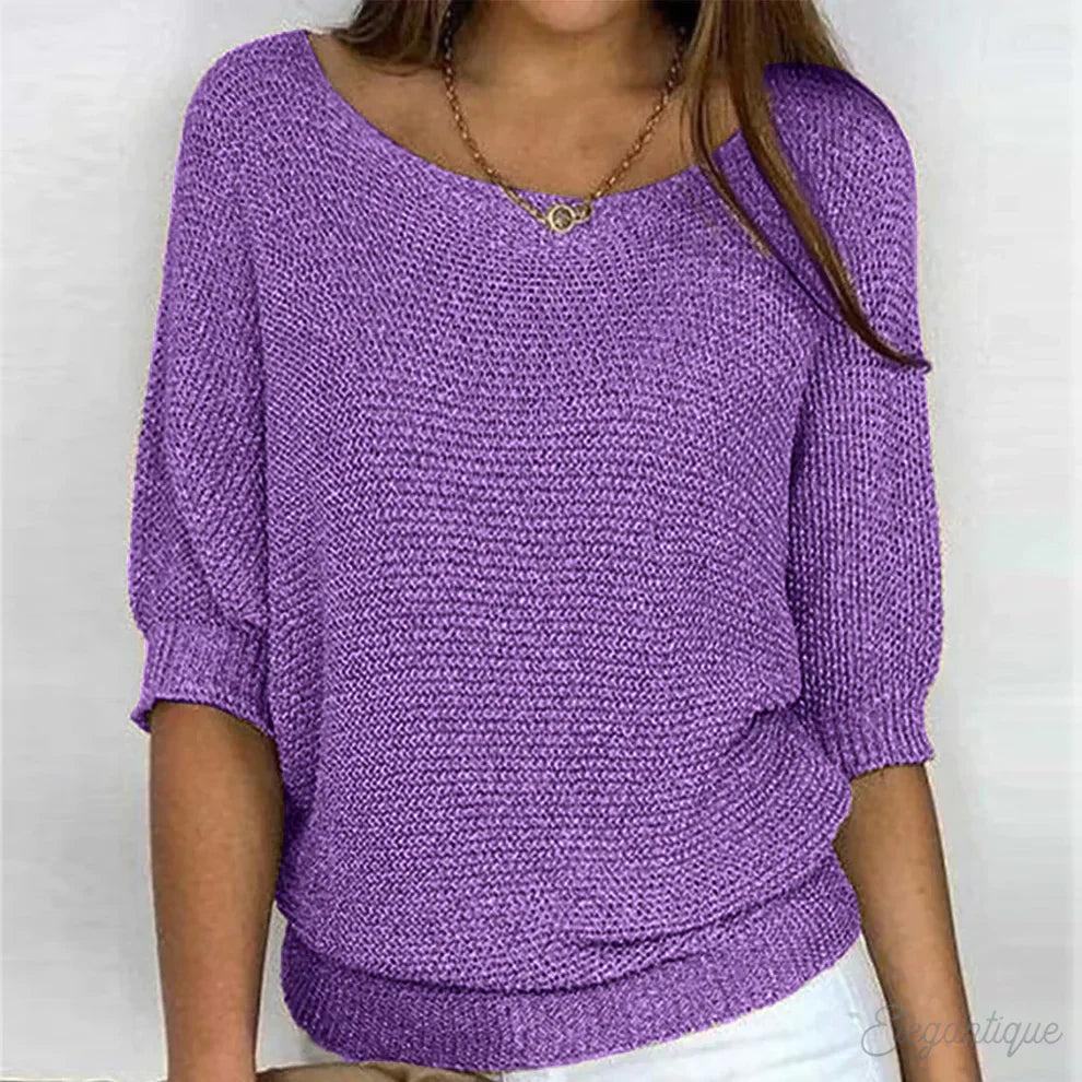Louisa chic cable-detail jumper