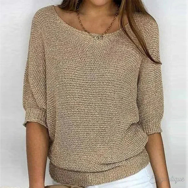 Louisa chic cable-detail jumper
