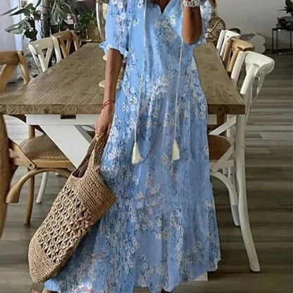 LUNA | EFFORTLESS BOHO STYLE MIDI DRESS