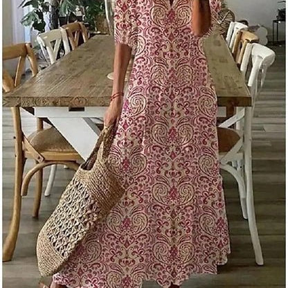 LUNA | EFFORTLESS BOHO STYLE MIDI DRESS