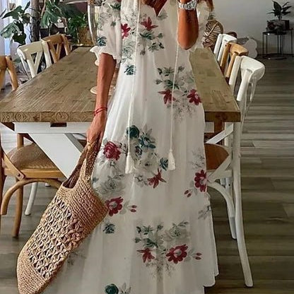 LUNA | EFFORTLESS BOHO STYLE MIDI DRESS