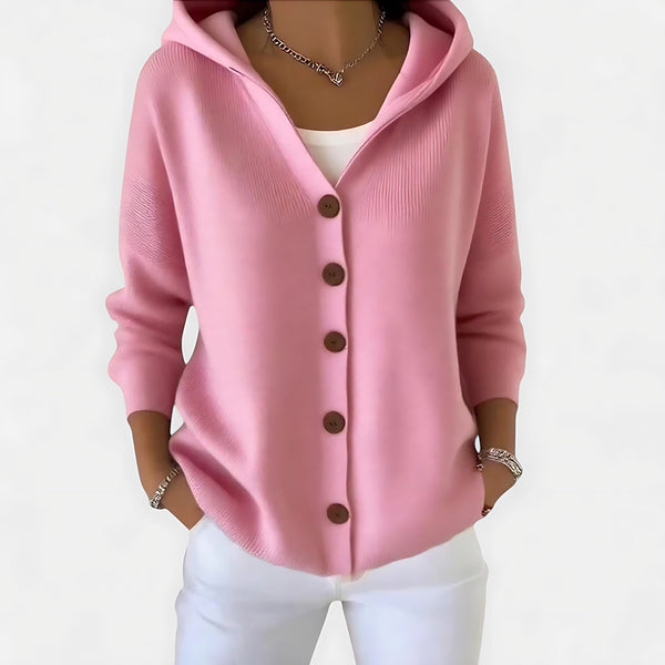Relaxed Fit Button Up Knit Cardigan for women