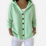 Relaxed Fit Button Up Knit Cardigan for women, view 3