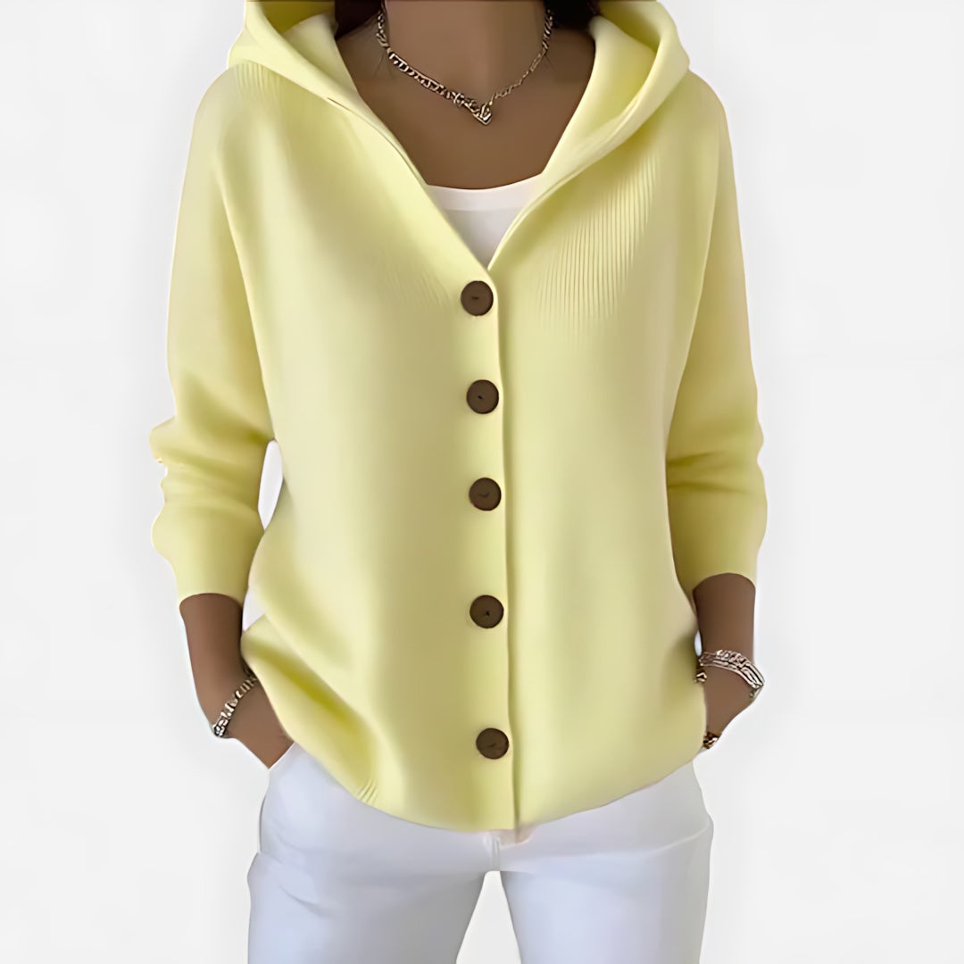 Relaxed Fit Button Up Knit Cardigan for women, view 4