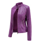 Essential Faux Leather Biker Jacket for women, view 8