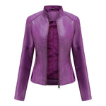 Essential Faux Leather Biker Jacket for women, view 7