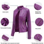 Essential Faux Leather Biker Jacket for women, view 9