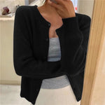 Cropped Fuzzy Knit Cardigan for women, view 10