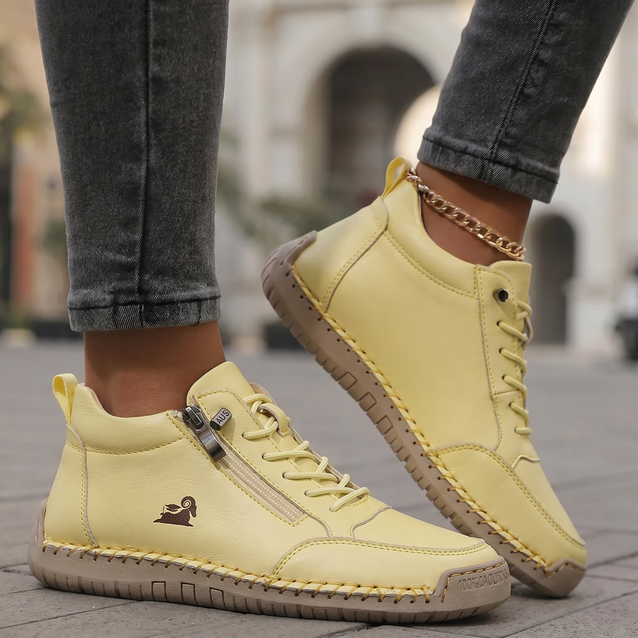 Beatrice supportive zip-up sneakers